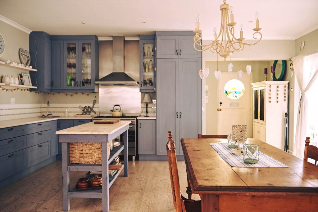 Traditional Rustic Blue Kitchen